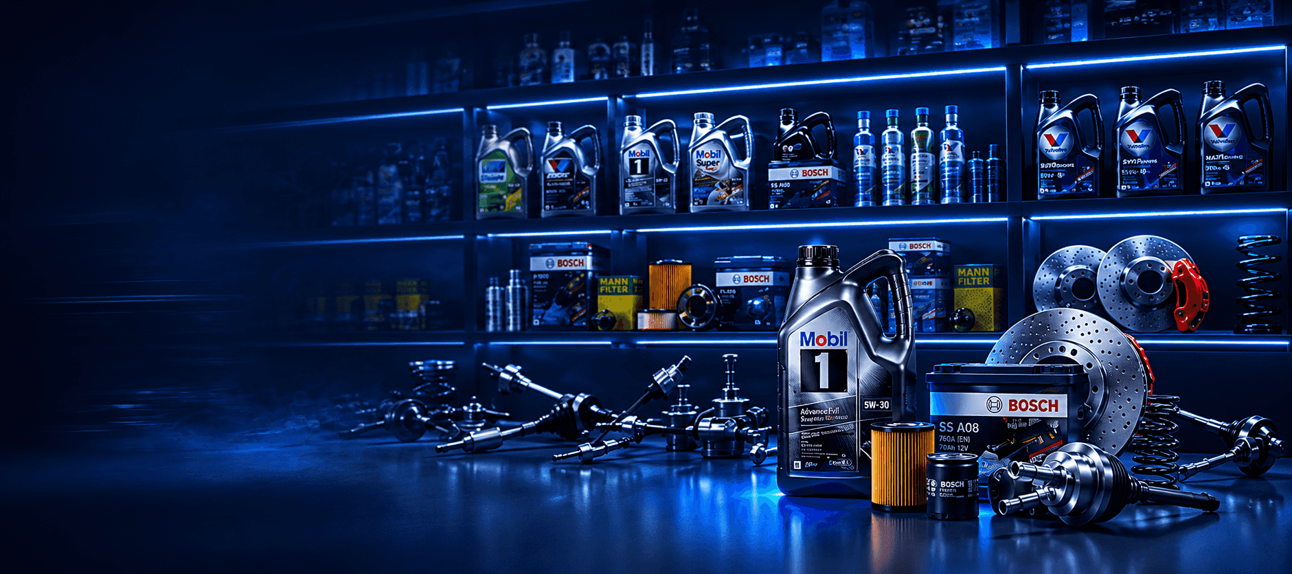 Automotive shelf banner background