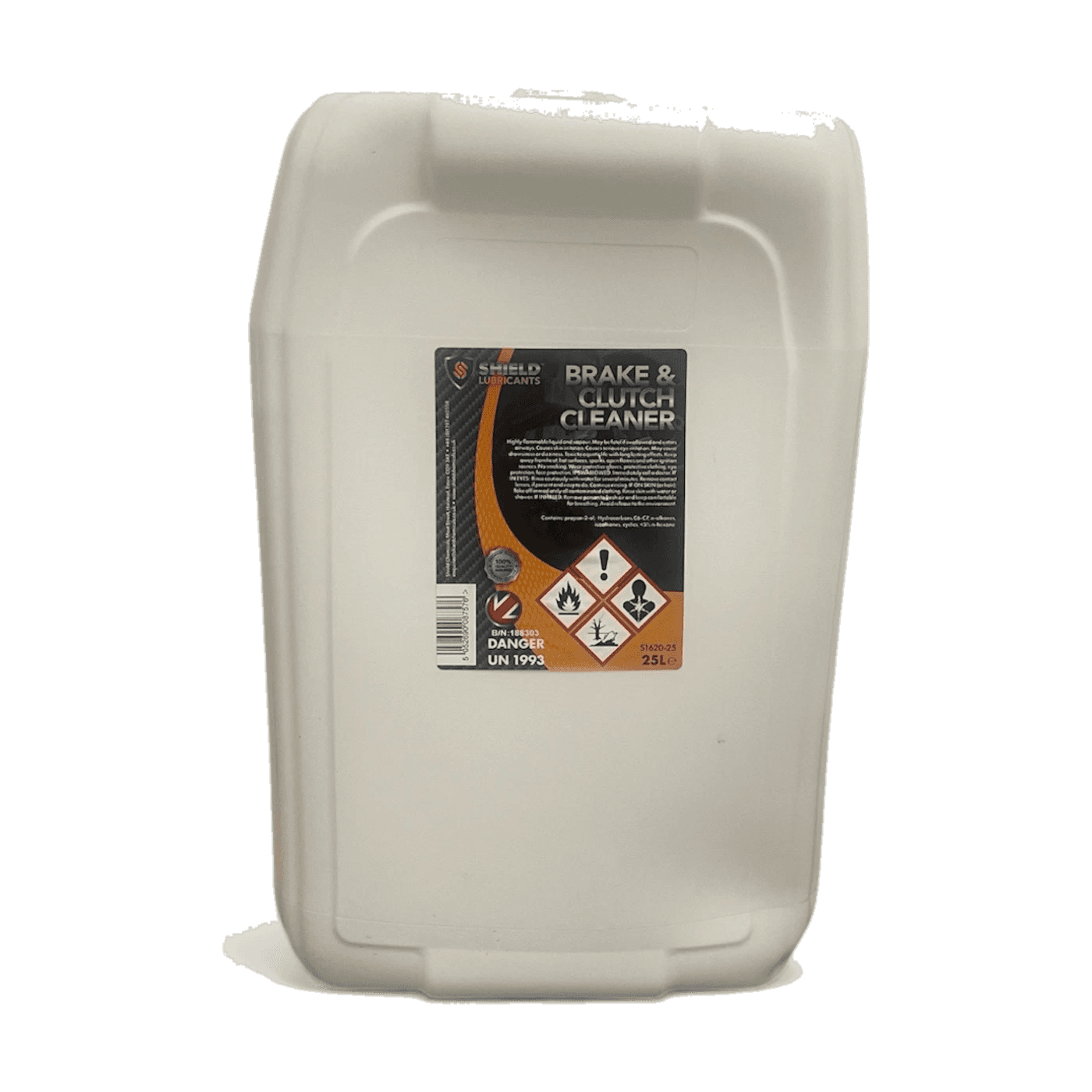 25ltr Brake & Clutch Cleaner 25 litre - Removes Oil, Dirt, Grease, Asbestos Dust - Shield - UN1993S