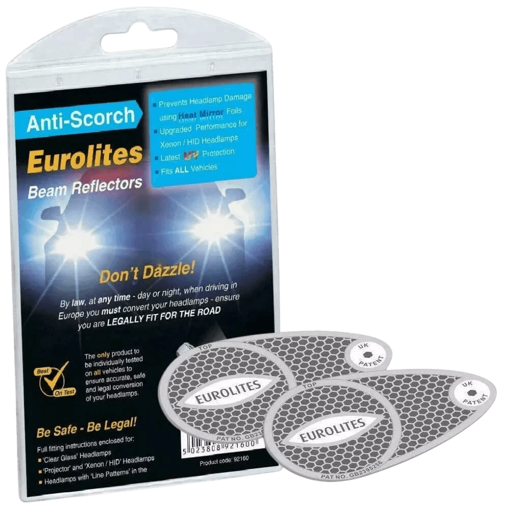 Eurolites 92160 Headlamp Beam Deflectors – Car & Van Headlight Adaptors for European Travel - Eurolites - 92160 image 1