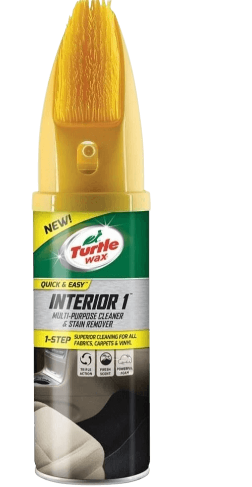 Turtle Wax Interior 1 Upholstery Cleaner 400ml 51791A – Car Seat Dry Foam Cleaner with Brush - Turtle Wax - 51791A image 1
