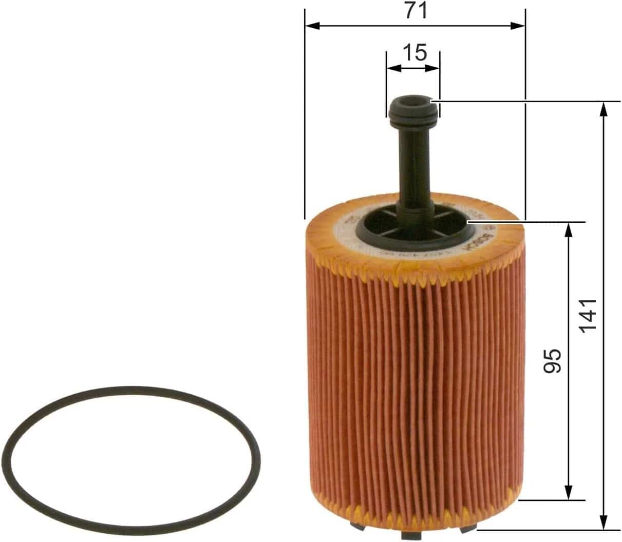 1457429192 Bosch Oil Filter Volkswagen Transporter 1.9 2.5 TDi PD T5 2003-2010 - Bosch - P9192 image 2