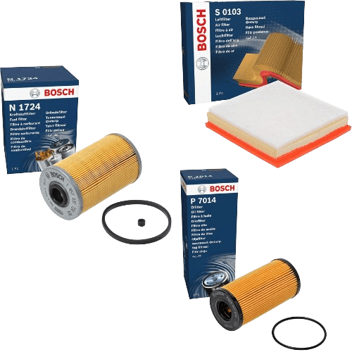 SERVICE KIT FIT VAUXHALL VIVARO A 2.0 CDTI BOSCH OIL AIR FUEL FILTERS 06-12 - Bosch - P7014 S0103 N1724
