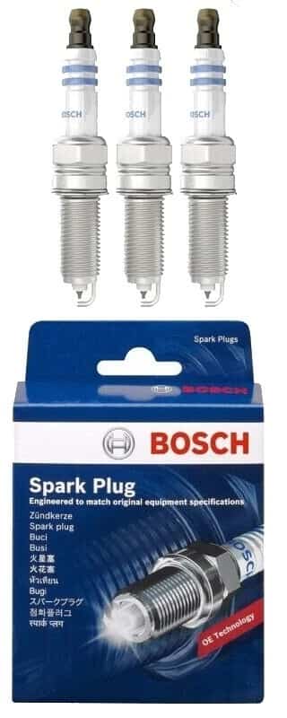 BOSCH Service Kit for Peugeot 107 1.0 Petrol – Air & Oil Filters + 3 Spark Plugs - Bosch - P7208 S3971 0242229797 x3 image 7