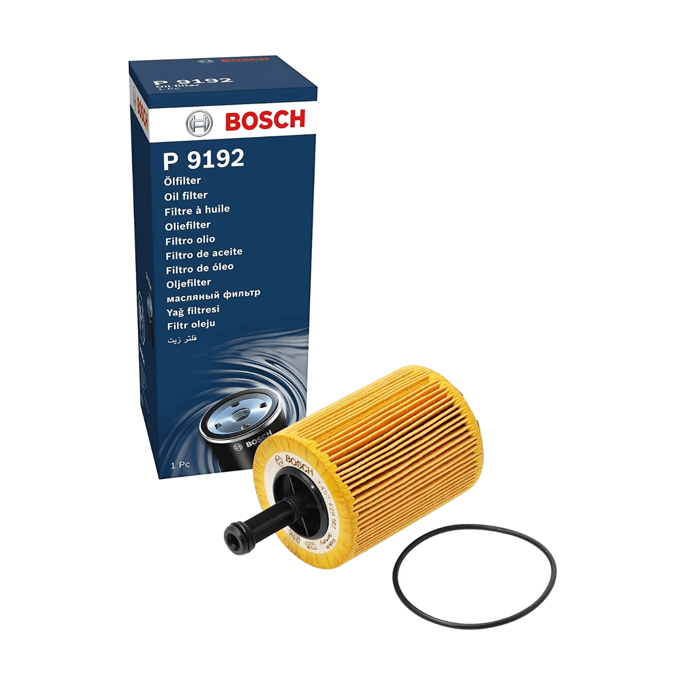 1457429192 Bosch Oil Filter Volkswagen Transporter 1.9 2.5 TDi PD T5 2003-2010 - Bosch - P9192 image 1