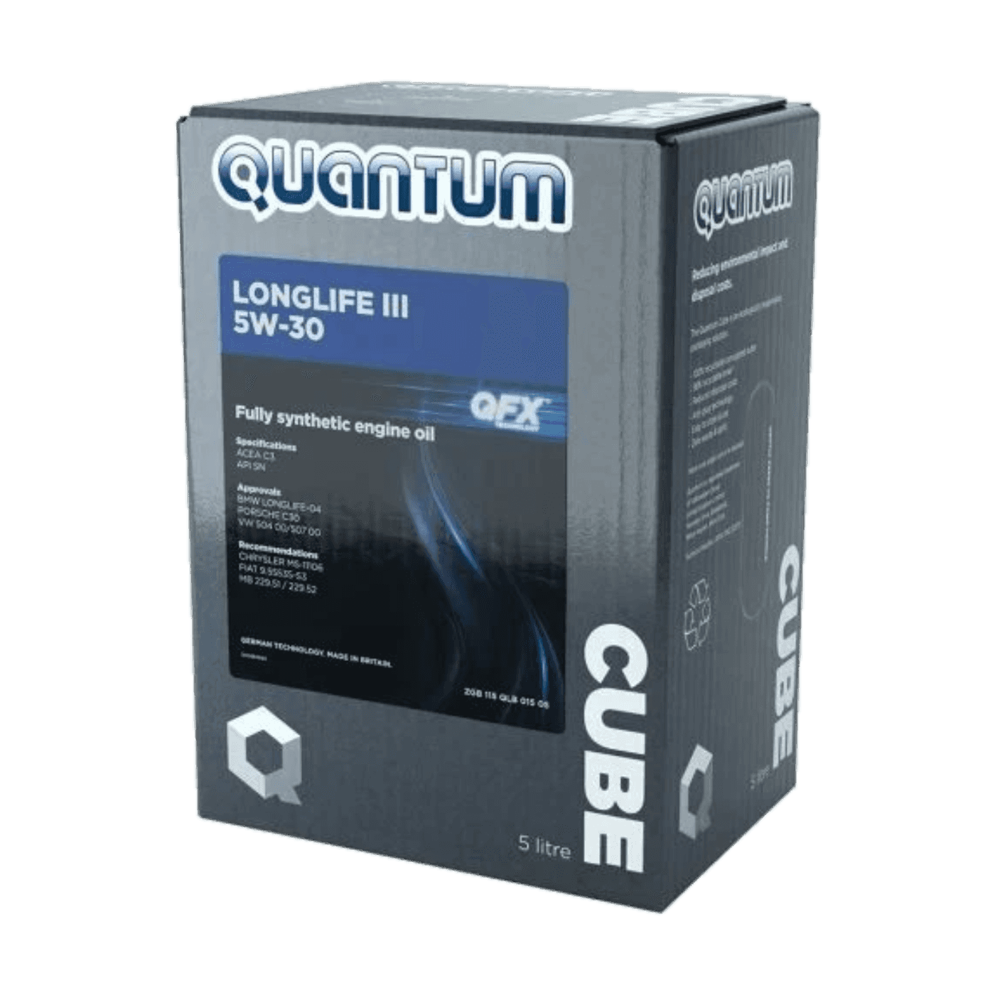 Quantum Longlife III 5W-30 5L Fully Synthetic Engine Oil VW 504.00 507.00 ACEA C3 - Quantum - ZGB115QLB01505