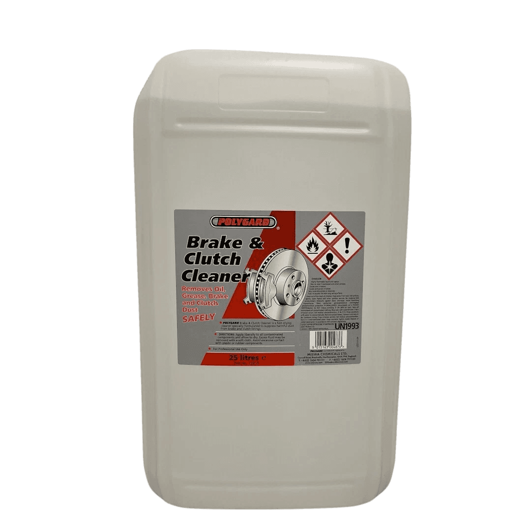 Polygard Brake & Clutch Cleaner 25L UN1993 – Professional Parts Degreaser, Removes Oil Grease & Dust - Polygard - UN1993