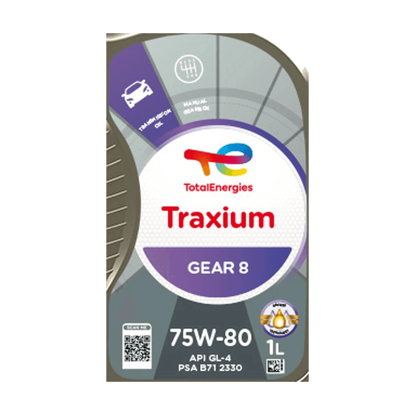 TotalEnergies Traxium Gear 8 75W-80 1L Manual Transmission Oil API GL-4 PSA B71 2330 - TotalEnergies - 214082 image 6