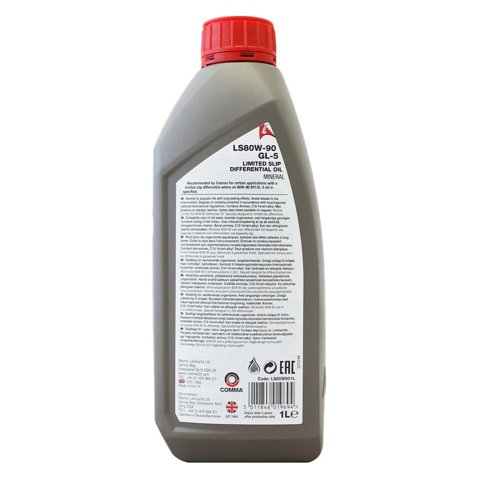 Comma LS 80W-90 1L LS80W901L – GL-5 Mineral Limited Slip Differential Gear Oil - Comma - LS80W901L image 2