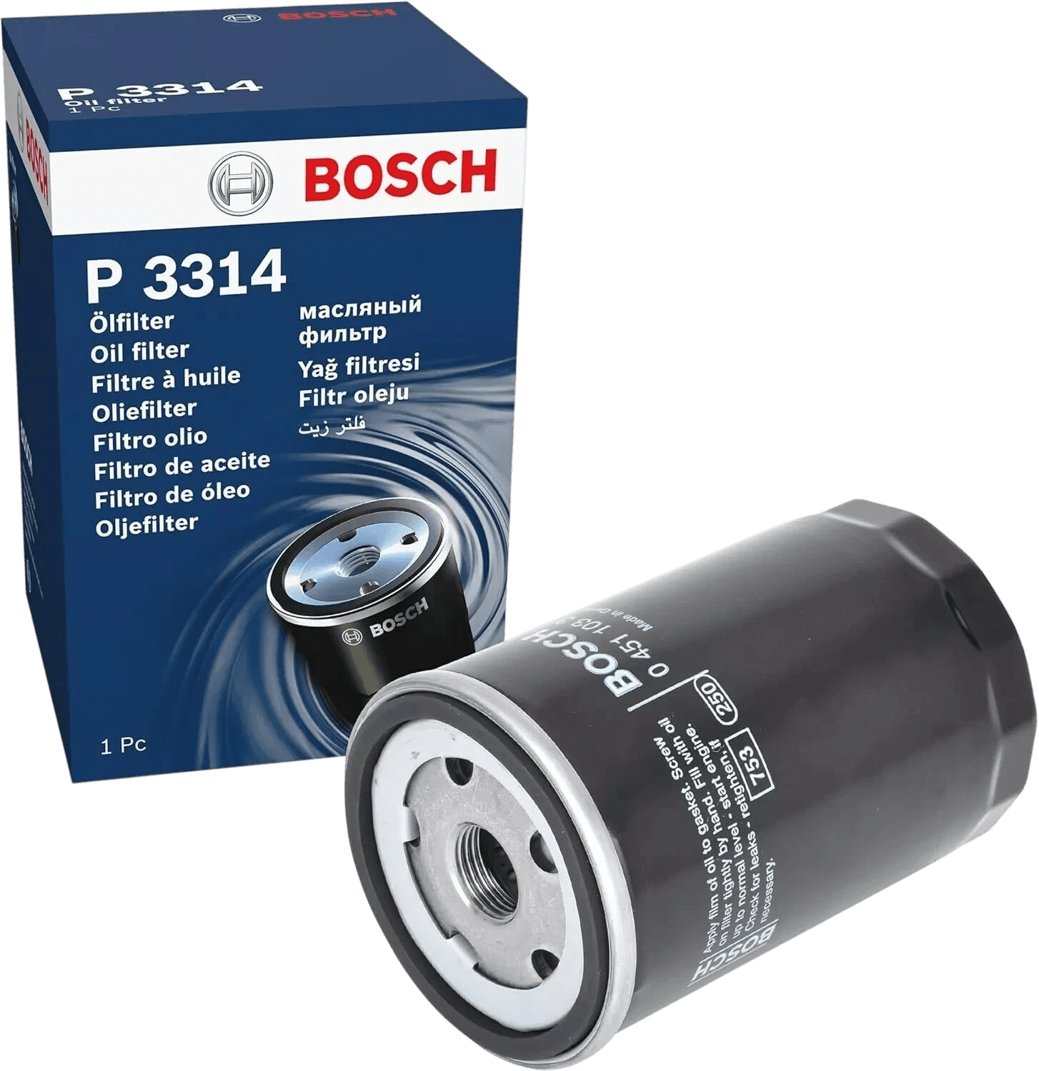 BOSCH 0451103314 P3314 Oil Filter – 06A115561B 06A115561D 06A115561E 034115561A – OE Quality - Bosch - P3314 image 1