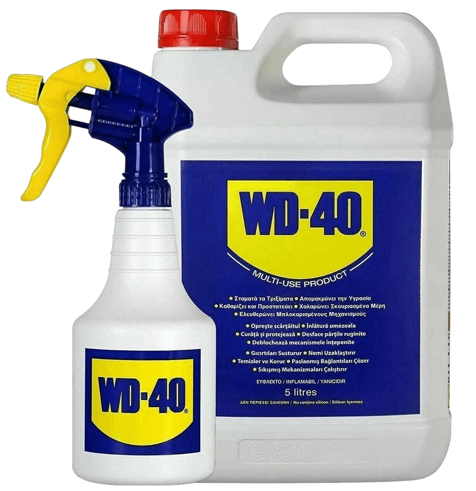 WD-40 Multi-Use Product 5L 44506 with Free Spray Applicator – Lubricant, Penetrating Oil & Water Displacer - WD-40 - 44506 image 1
