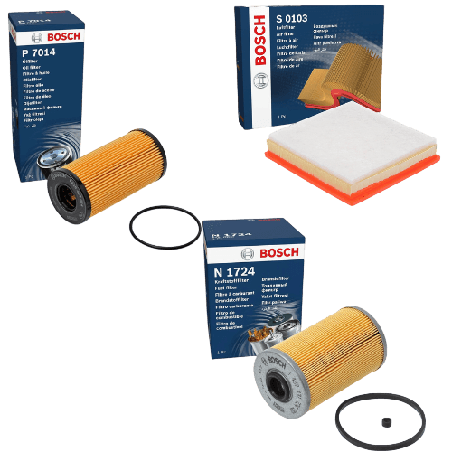 BOSCH Service Kit for Renault Trafic 1.9 2.0 2.5 dCi 2006–2015 – Oil Air & Fuel Filters - Bosch - S0103 N1724 P7014